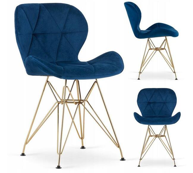 Krzesło aksamitne tapicerowane ZŁOTE Wysyłka gratis