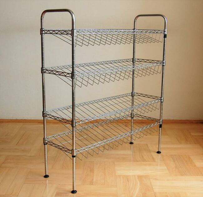 Duża szafka na buty, metalowy regał, lata 90, loft, vintage