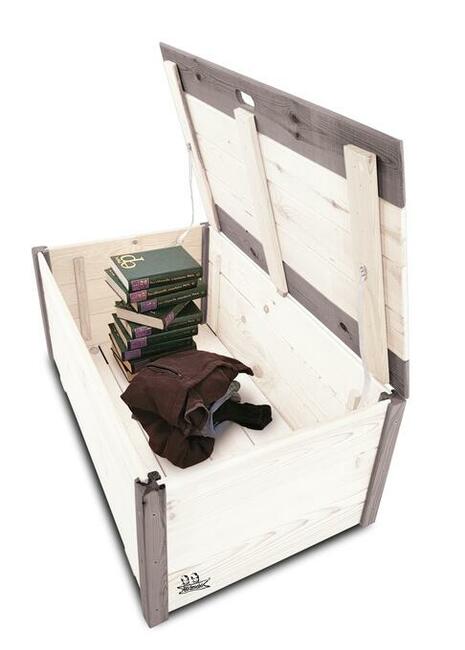 Skrzynia Kufer Pojemnik Drewniany Na Kółkach 95x54x39