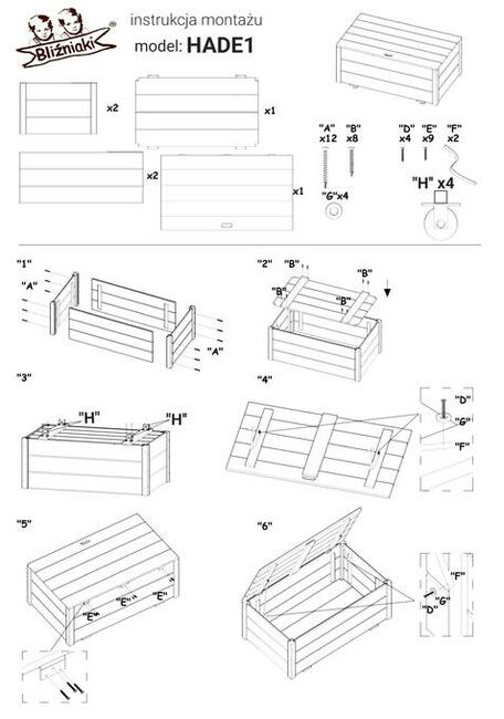 Skrzynia Kufer Pojemnik Drewniany Na Kółkach 95x54x39