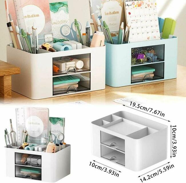 Wielofunkcyjny organizer na długopisy z szufladka