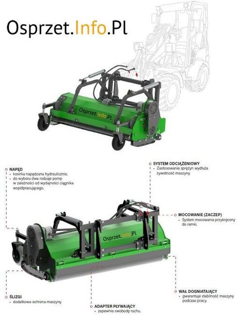 KOSIARKA BIJAKOWA DO ŁADOWAREK - ECOHYDRO 150 cm