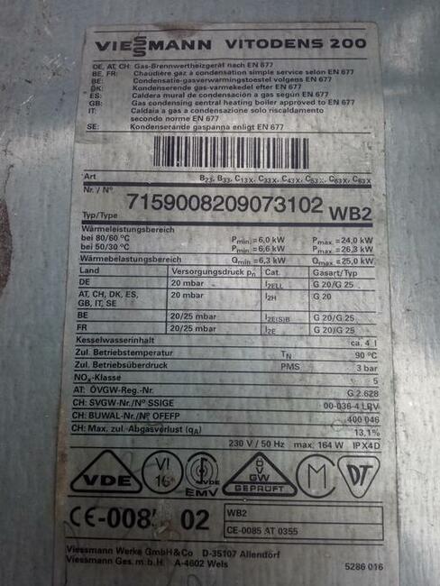 Palnik gazowy Viessmann, Vitodent 200, 24 kW