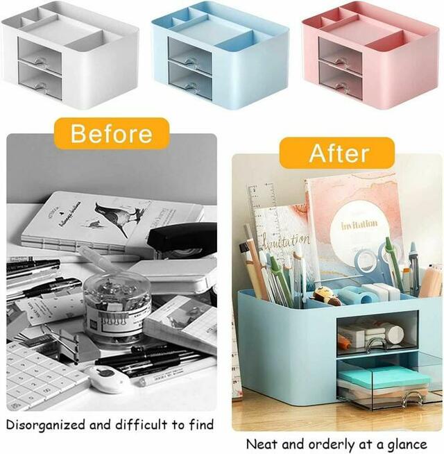 Wielofunkcyjny organizer na długopisy z szufladka