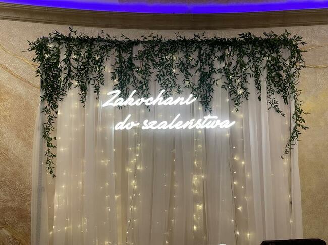 Napis LED Neon WYNAJEM Ledon na wesele