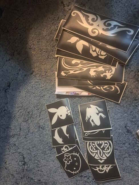 Zestaw do tatuażu brokatowego