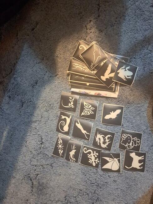 Zestaw do tatuażu brokatowego