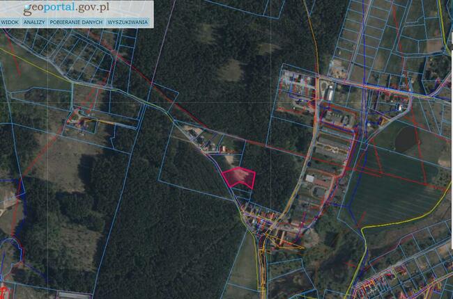 Działka budowlana z WZ pośród lasu Kieźliny k/Olsztyna