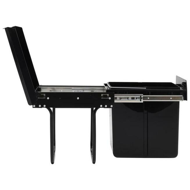 vidaXL Kuchenny kosz na śmieci, wysuwany, ciche zamykanie, 2