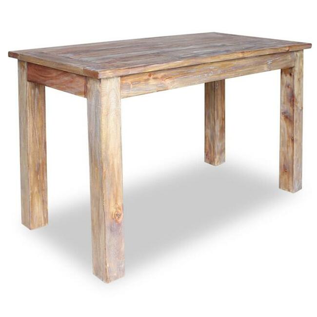 vidaXL Stół do jadalni z litego drewna odzyskanego, 120x60x7