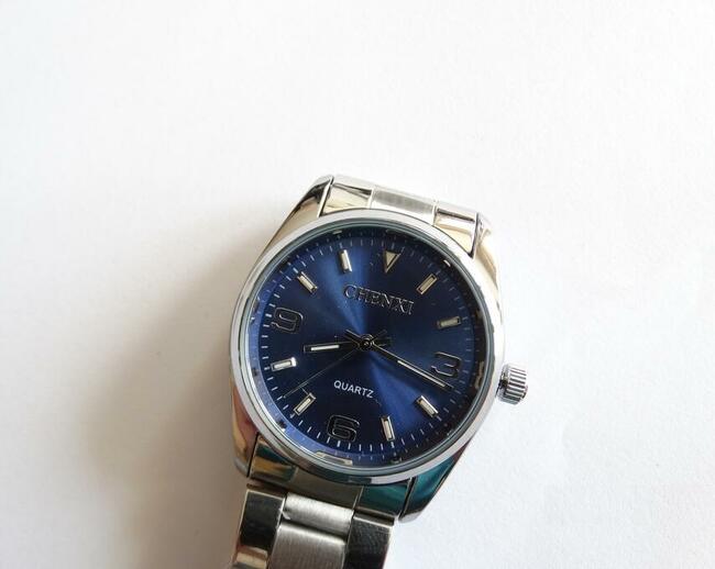 Zegarek męski granatowy 35mm bransoleta kwarcowy Chenxi
