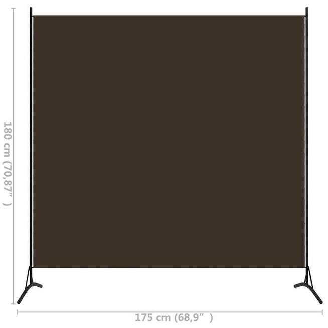 vidaXL Parawan 1-panelowy, brązowy, 175 x 180 cm