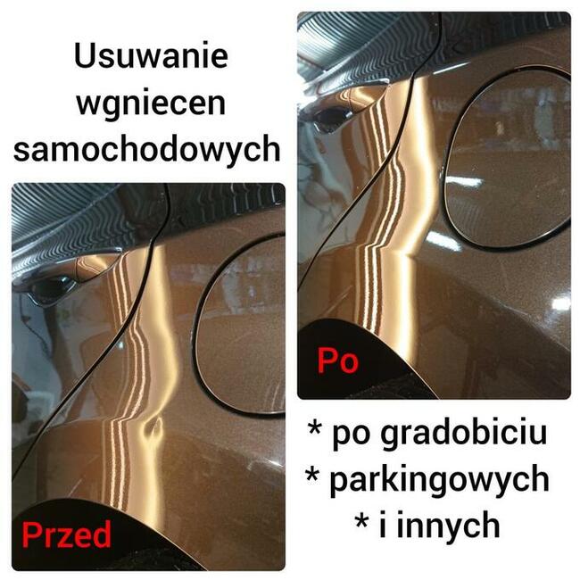 Naprawa wgnieceń samochodowych PDR po gradzie