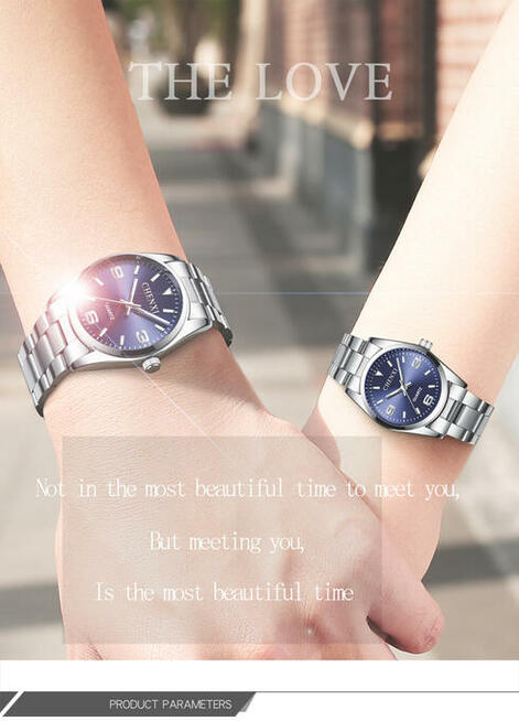 Zegarek męski granatowy 35mm bransoleta kwarcowy Chenxi