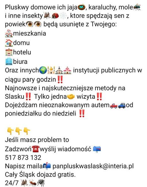 Pluskwa domowa, pluskwy, pozbądź się pluskwy, karaluchow