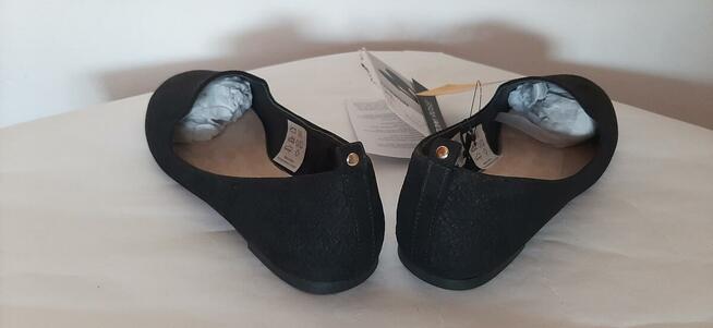Baleriny damskie ladies ballerinas czarny wkładka skórzana r