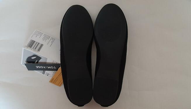 Baleriny damskie ladies ballerinas czarny wkładka skórzana r