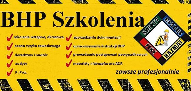 BHP SZKOLENIA SŁUŻBA BHP OBSŁUGA BHP P.poż. Trzebnica