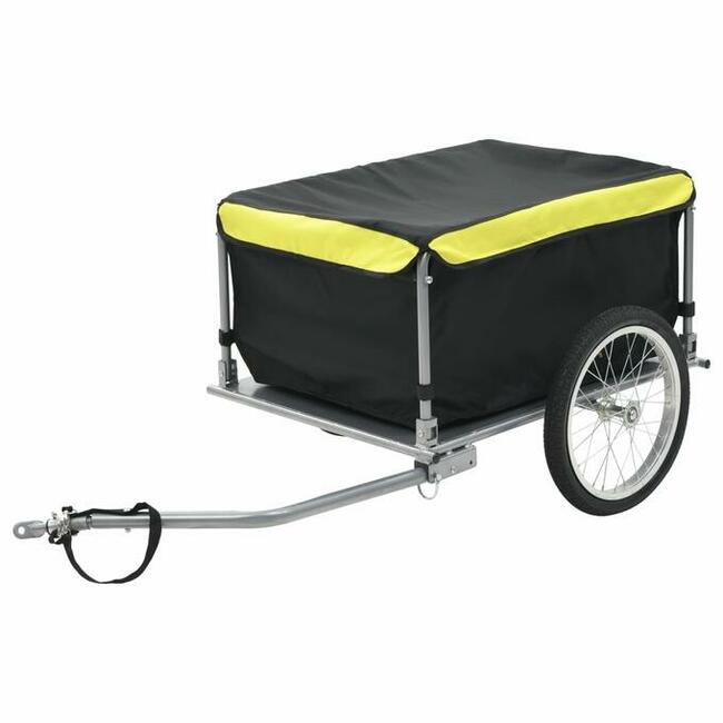 vidaXL Przyczepa rowerowa, transportowa, 65 kg, czarno-żółta