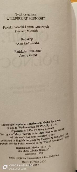 Książka Mary Stewart - 0gnie o północy