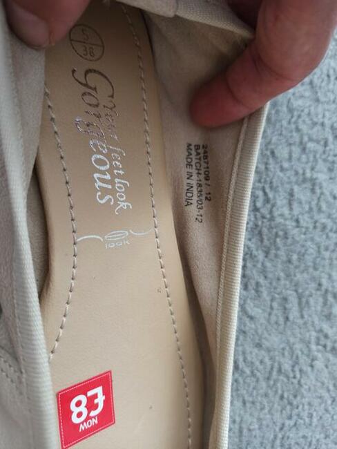 Damskie baleriny Your Feet Look Gorgeous rozmiar 38