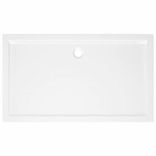 vidaXL Prostokątny brodzik prysznicowy, ABS, biały, 70x120 c