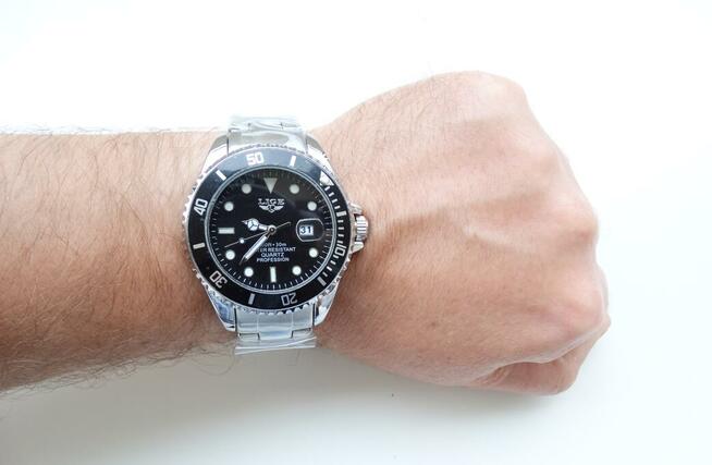 Sportowy zegarek męski w stylu nurka Lige lupa mocna luma