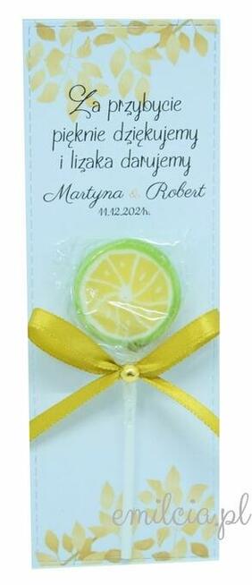 Lizaki podziękowanie, podziękowania dla gości Ślub Wesele