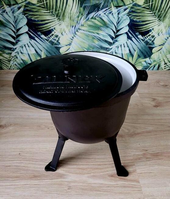 Kociołek żeliwny- emaliowany 8 L