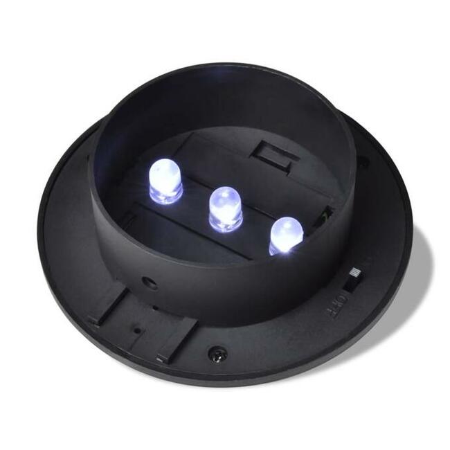 vidaXL Ogrodowe lampy solarne, 6 szt., czarne