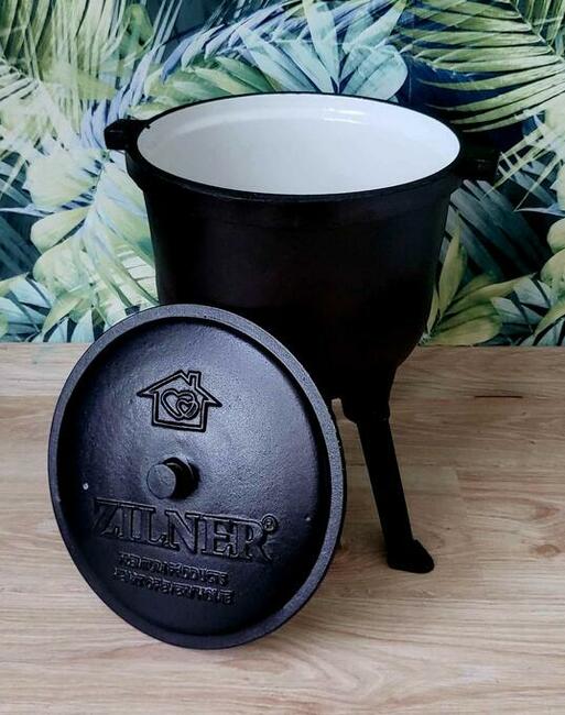 Kociołek żeliwny- emaliowany 8 L