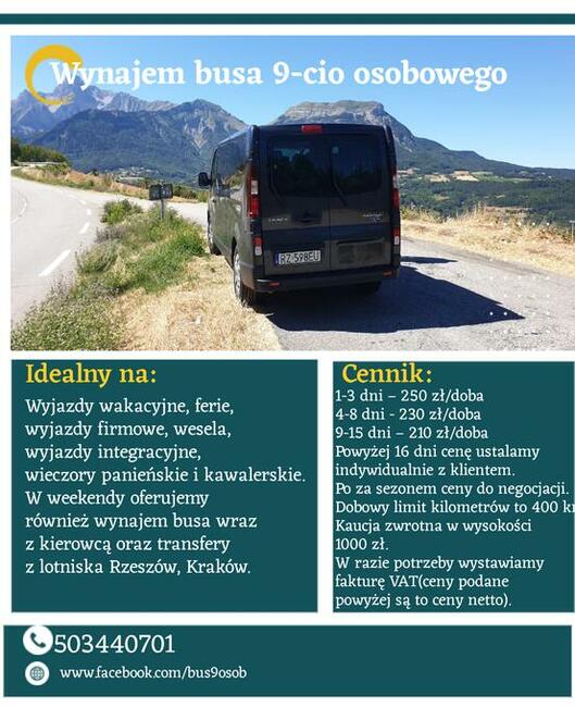 Wynajem busa 9-cio osobowego