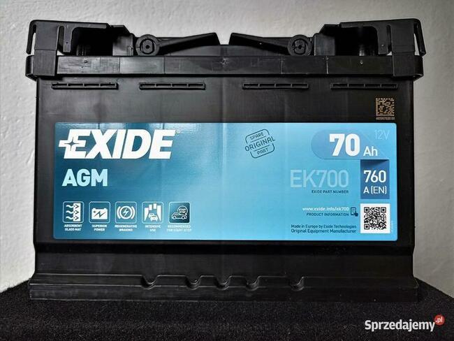 Akumulator EXIDE AGM 70Ah 760A Darmowa dostawa