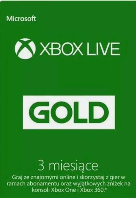 Xbox Live Gold 3 MIESIĄCE