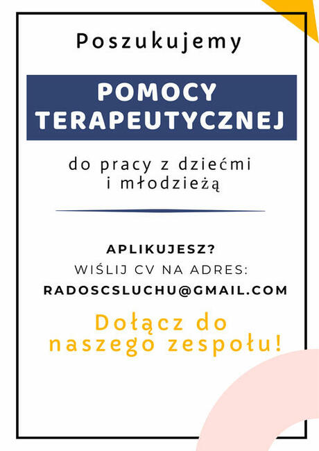 Praca dla terapeuty , pedagoga, logopedy, studenta