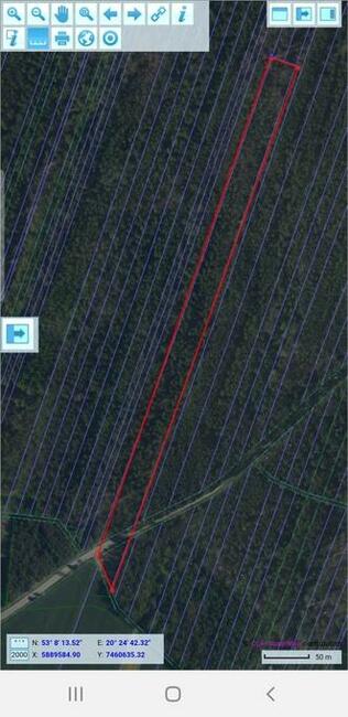 Sprzedam działkę leśną pow. 1,76ha 1 km. od Mławy.