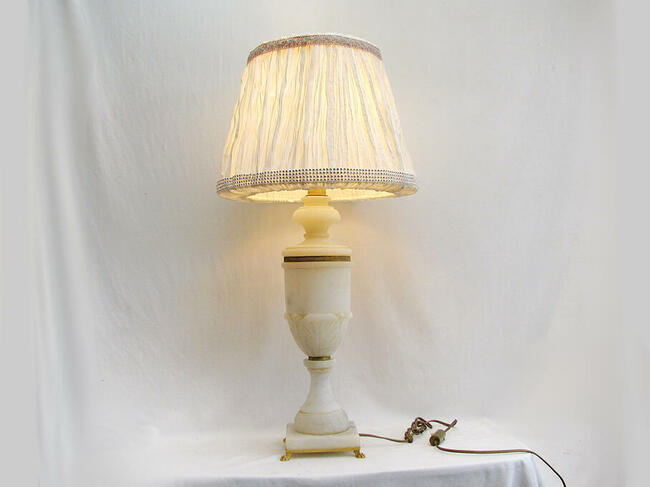 ~* Piękna duża Włoska lampka * Marmur *~