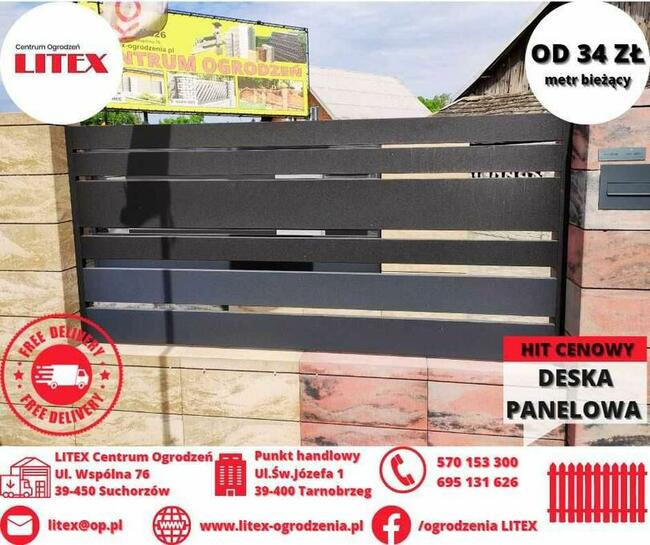 panel ogrodzeniowy, przęsło ogrodzeniowe, ogrodzenie panelowe