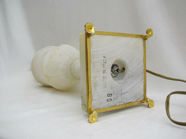 ~* Piękna duża Włoska lampka * Marmur *~