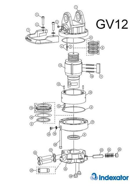 Części do rotatora obrotu Indexator IR25 GV6 GV10 GV12 inne