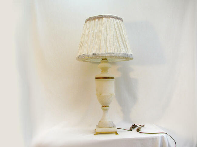 ~* Piękna duża Włoska lampka * Marmur *~