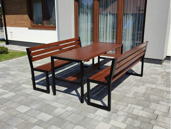 Zestaw ogrodowy/ tarasowy, meble stalowe, nowe komplet W122