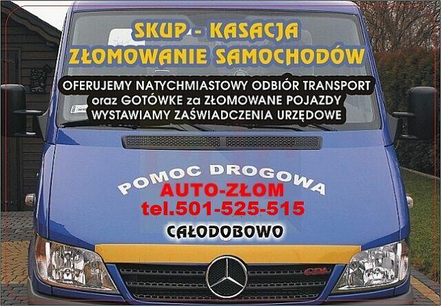 SKUP SAMOCHODÓW KASACJA 24H.TEL.530-312-312 NON-STOP