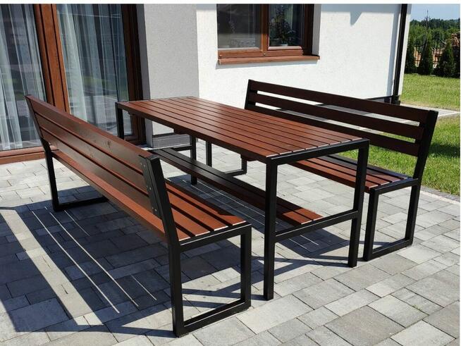 Zestaw ogrodowy/ tarasowy, meble stalowe, nowe komplet W122