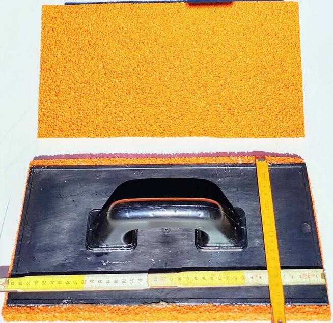 PACA Z ABS PODKŁAD GĄBKA POMARAŃCZOWA 400x180mm 205101 PLAST
