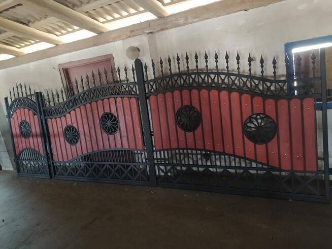 Brama Wjazdowa Dwuskrzydłowa Kuta Pręt Pełny 14/14