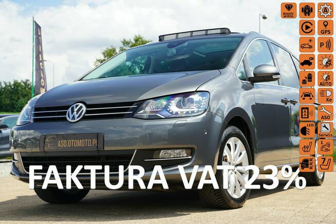 Volkswagen Sharan HIGHLINE panorama BI-XENONY nawi SAM PARKUJE el.drzwi ACC 7 osob BLIS