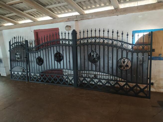 Brama Wjazdowa Dwuskrzydłowa Kuta Pręt Pełny 14/14