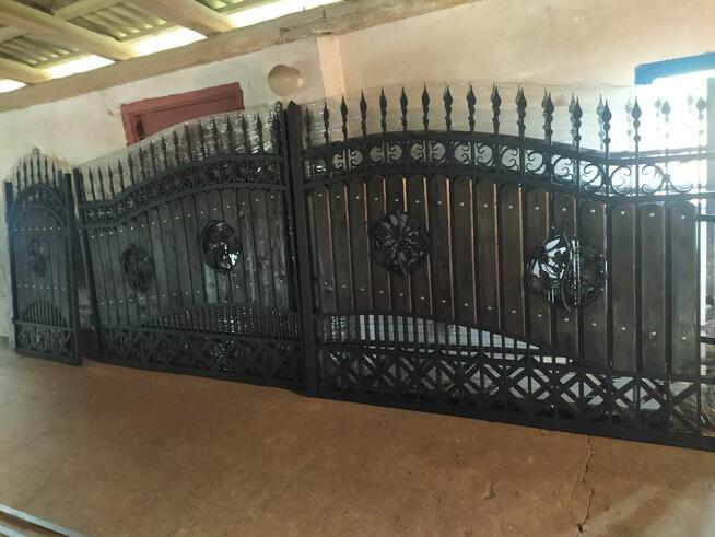 Brama Wjazdowa Dwuskrzydłowa Kuta Pręt Pełny 14/14