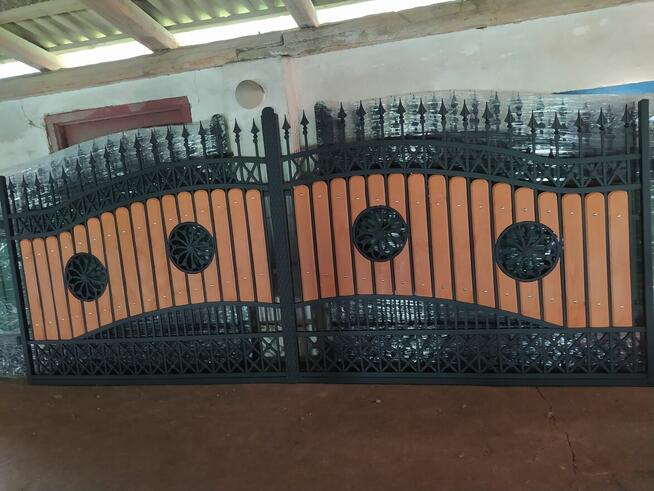 Brama Wjazdowa Dwuskrzydłowa Kuta Pręt Pełny 14/14